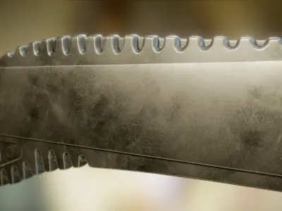 Box Cutter Lowpoly Aluminum Version - Gameready - PBR Textures Low-poly 3D model