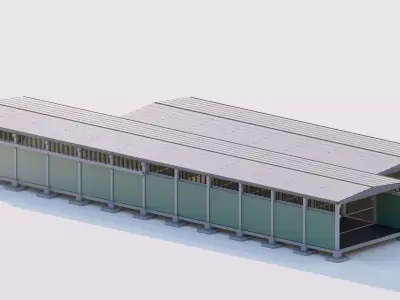 Warehouse-Warehouse Building 3D model get