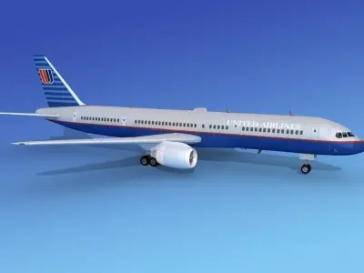 Boeing 757-200 United 2 3D model