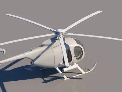 Ah-6j Helicopter 3D model
