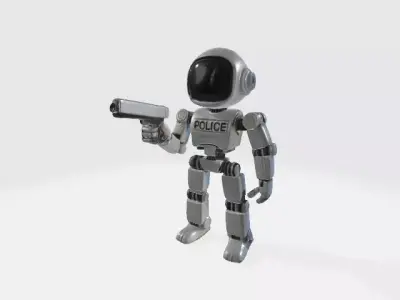 Police robot 3D model purchase