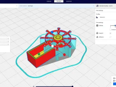 steering wheel of a ship 3D print model