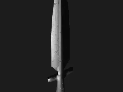 Basic Spear Low Poly Low-poly 3D model