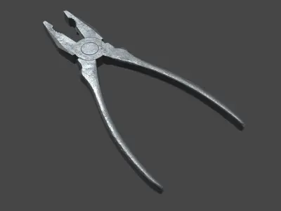 Used Pliers Low-poly 3D model