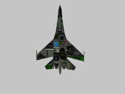 Detailed Modern Fighter Jet 3D Model Low-poly 3D model