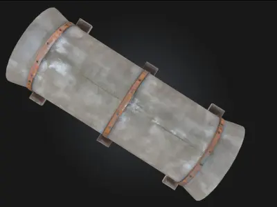 Concrete Pipe Display Sturdy Infrastructure Elements 3D model