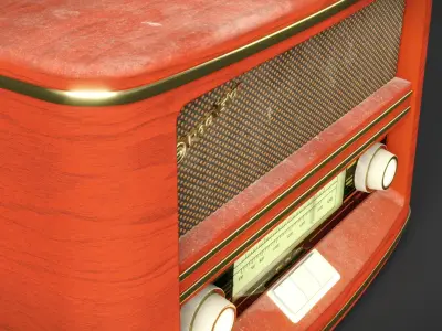 Roadstar retro radio 3D model