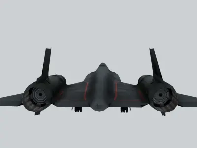 Lockheed YF-12A Interceptor aircraft Low-poly 3D model