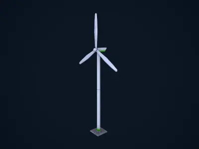 Turbine Wind Low-poly 3D model