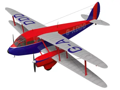 de Havilland DH89 Dragon Rapide 3D model get