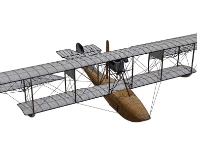 Curtiss Model F Low-poly 3D model