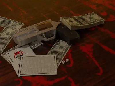 revolver gun 3D model