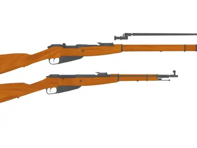 2 OLD RIFLE 3D MODEL Free 3D model
