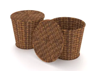 Wicker Basket 3D model