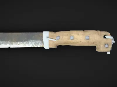 Machete Low-poly PBR Free Free low-poly 3D model