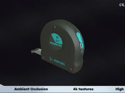 Measuring tape Low-poly 3D model purchase
