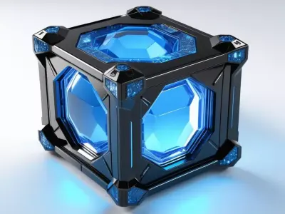 Futuristic SciFi Energy Cube 3D model