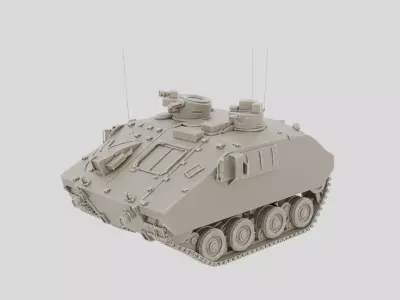 Tracked Armored Command Post Vehicle for 3D print 3D model