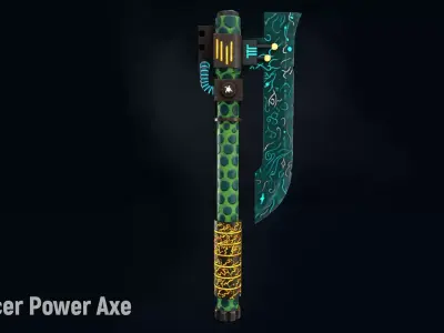 AC Artificer Power Axe Low-poly 3D model