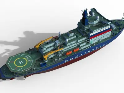 Arktika Project 22220 icebreakers 3D model