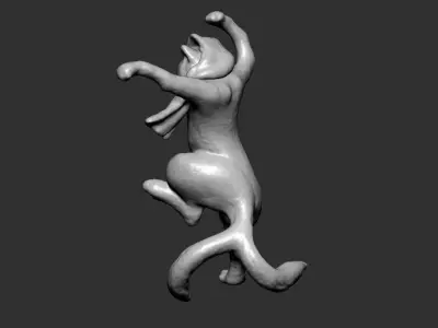 The UKIYOE dancing cat 3D model