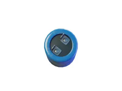 Painted Motor Start Capacitor Low-poly 3D model