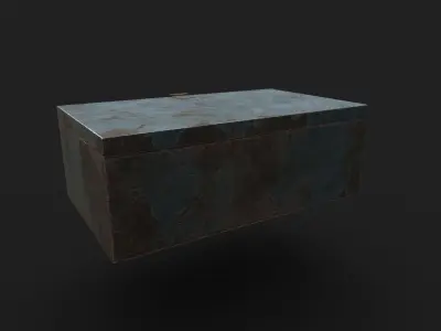 Rusty Metal Box Free low-poly 3D model