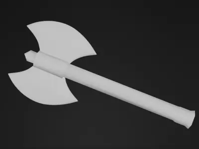 Double axe root 3D model