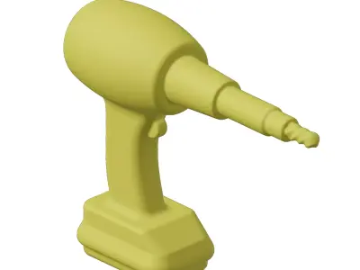 Plastic Cordless Power Drill Toy 3D model