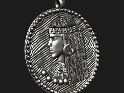 Antique Woman Pendant 3D print model