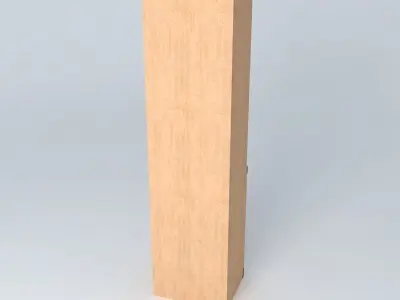 Indiana red pine bookcase 3D model