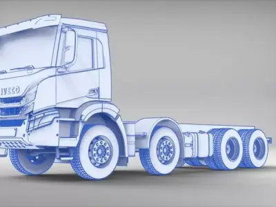 Iveco Truck  Low-poly 3D model