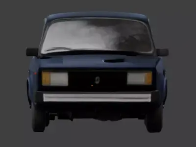 Lada 2105 Low Poly Car Low-poly 3D model
