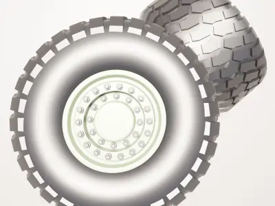 3D model of wheel from off-road truck 3D model