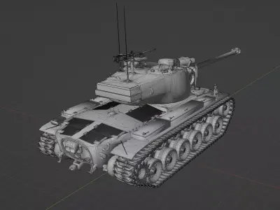 T26E1   Super Pershing Low-poly 3D model