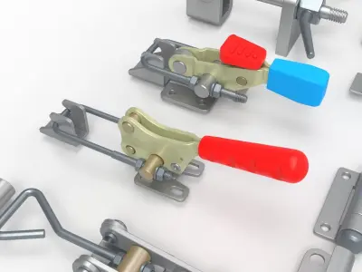  latches and  hinges  3D model