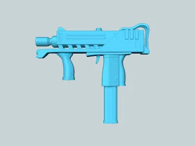 Sci-Fi MAC10 - Submachine Gun - Gun Weaponry Low-poly 3D model