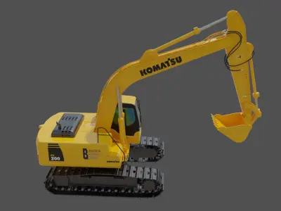 Komatsu PC200-8 Excavator 3D model