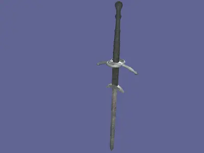 Two-handed Sword Low poly Free low-poly 3D model