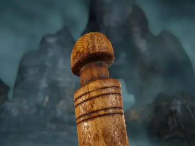 African Dagger Low-poly 3D model