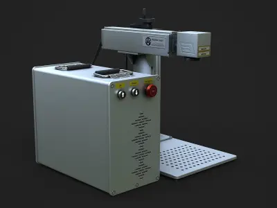 Fiber Laser Marking Machine Low-poly 3D model