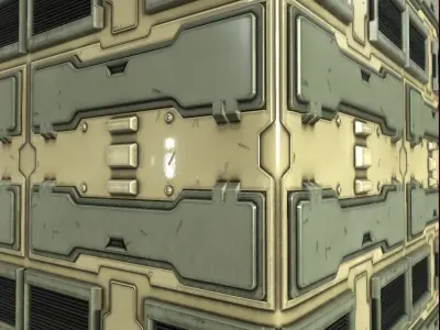 Sci-Fi Panel PBR  Texture