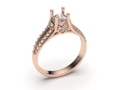solitaire with ring sizes  8 part S31 3D print model