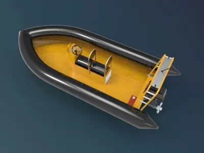 rigid inflatable boat  3D model