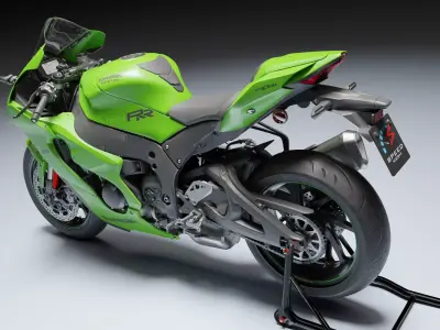 Kawasaki Ninja ZX 10R 2021 Low-poly 3D model