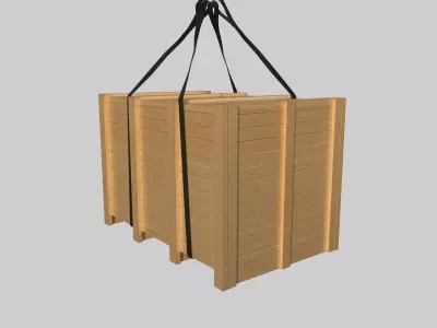 Web Sling with Load Low-poly 3D model