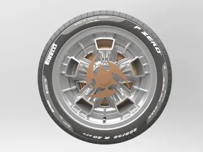 Realistic Wheel Tire 3D model