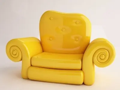 Armchair gingerbread chair 3D model