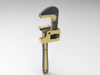 Adjustable Pipe Wrench 3D model