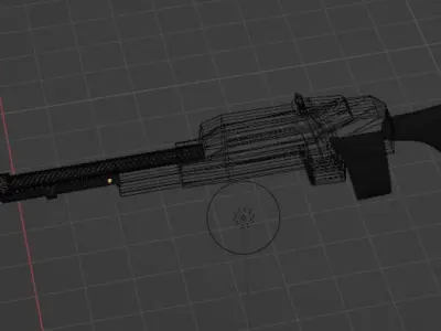 Kalashnikov machine gun Free low-poly 3D model